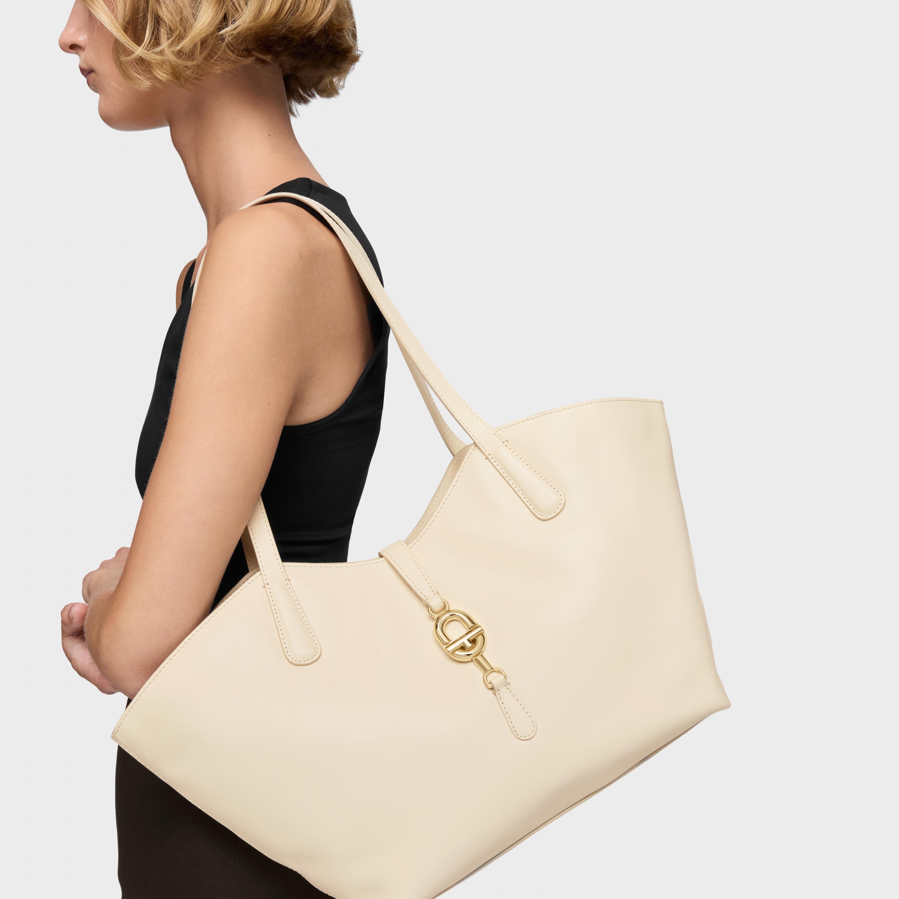 Medium beige leather Tote bag TOUS MANIFESTO