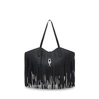 Medium black leather fringed Tote bag TOUS MANIFESTO