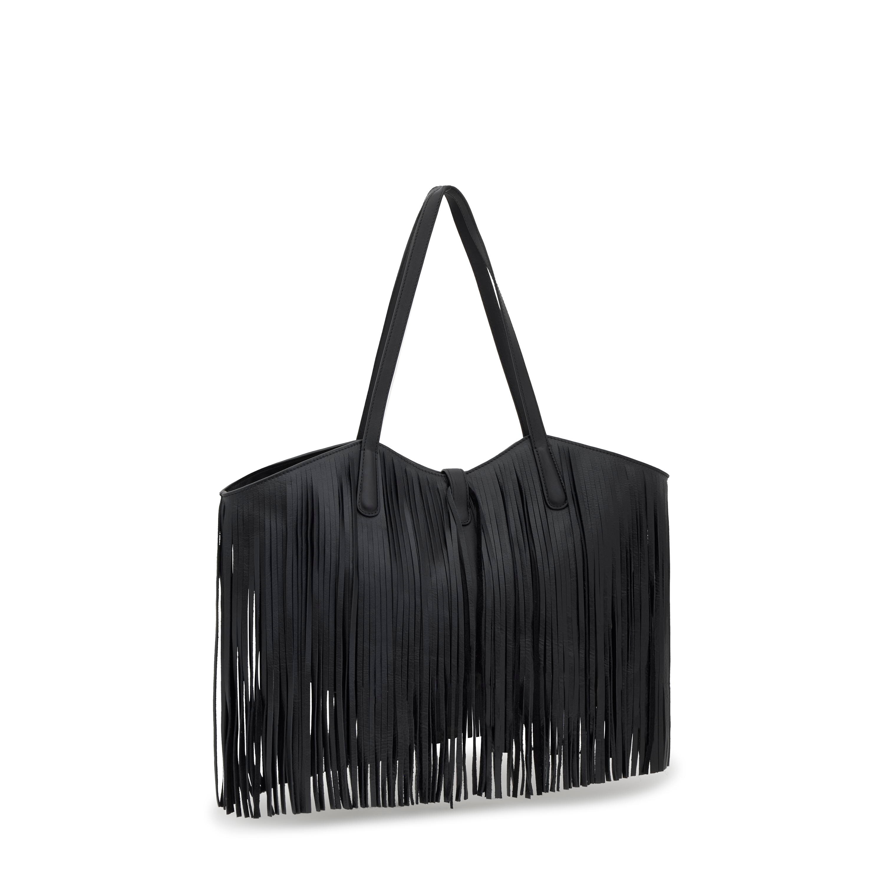 Medium black leather fringed Tote bag TOUS MANIFESTO