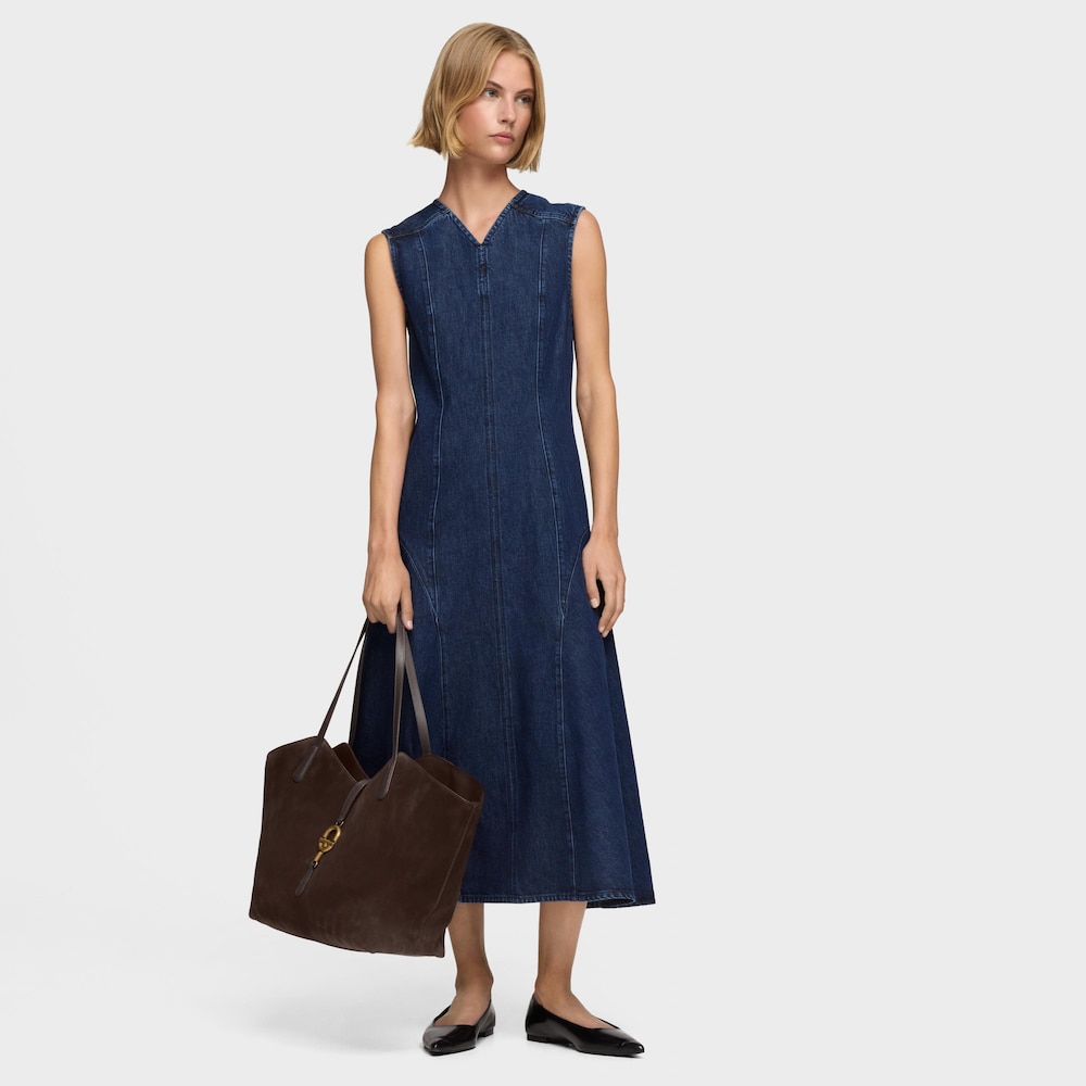 Gro&szlig;e Tragetasche TOUS MANIFESTO aus Leder in Dunkelbraun