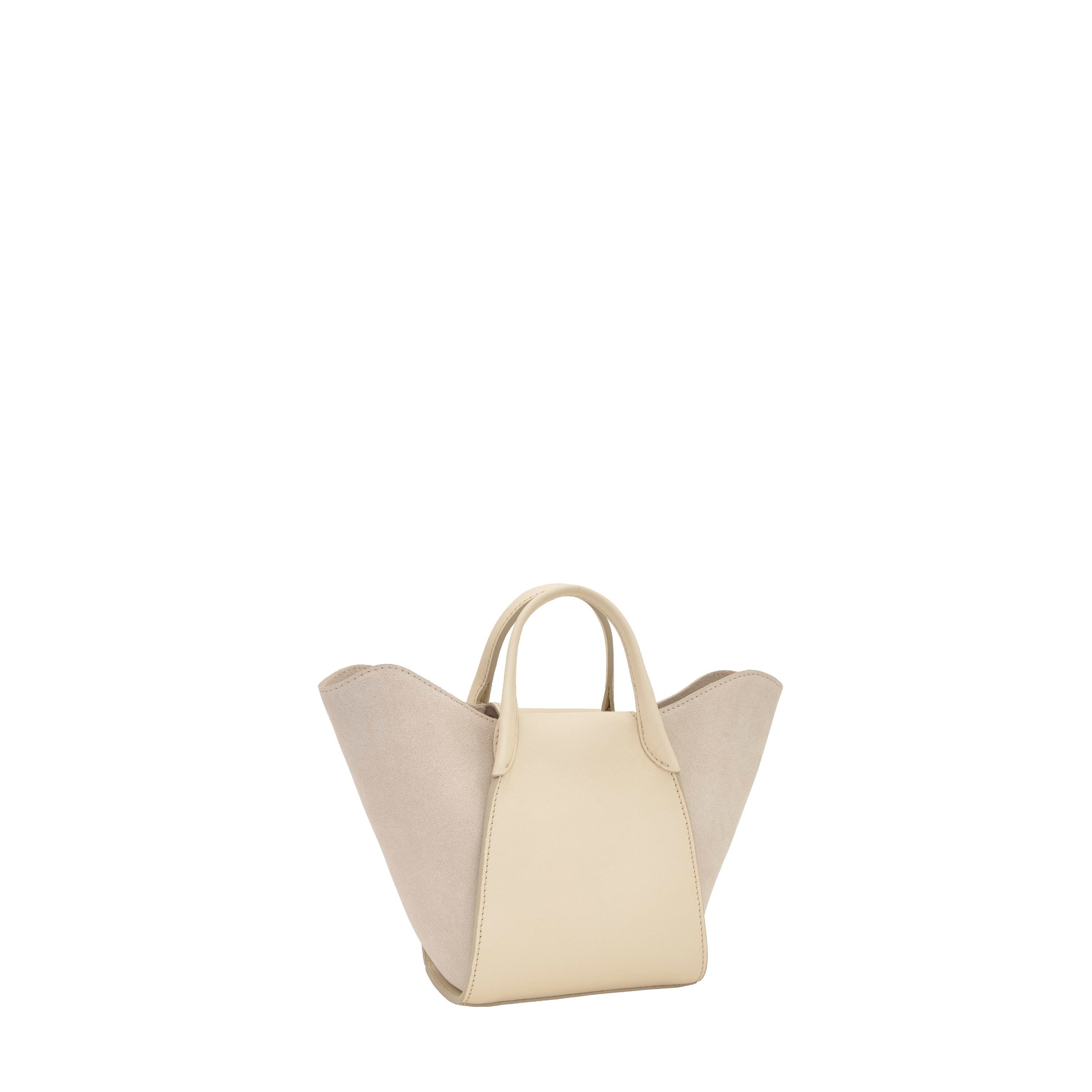 Small beige leather Tote bag TOUS Tulip