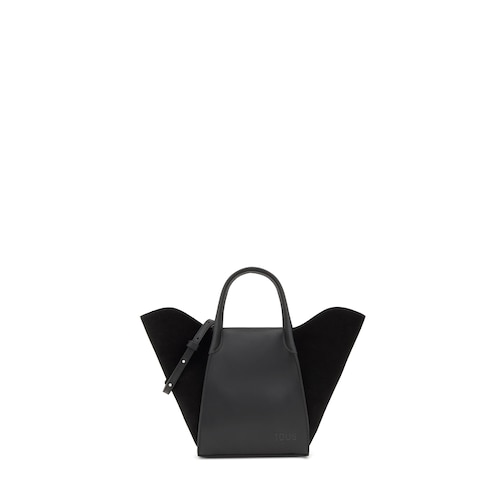 Capazo pequeño de piel negro TOUS Tulip