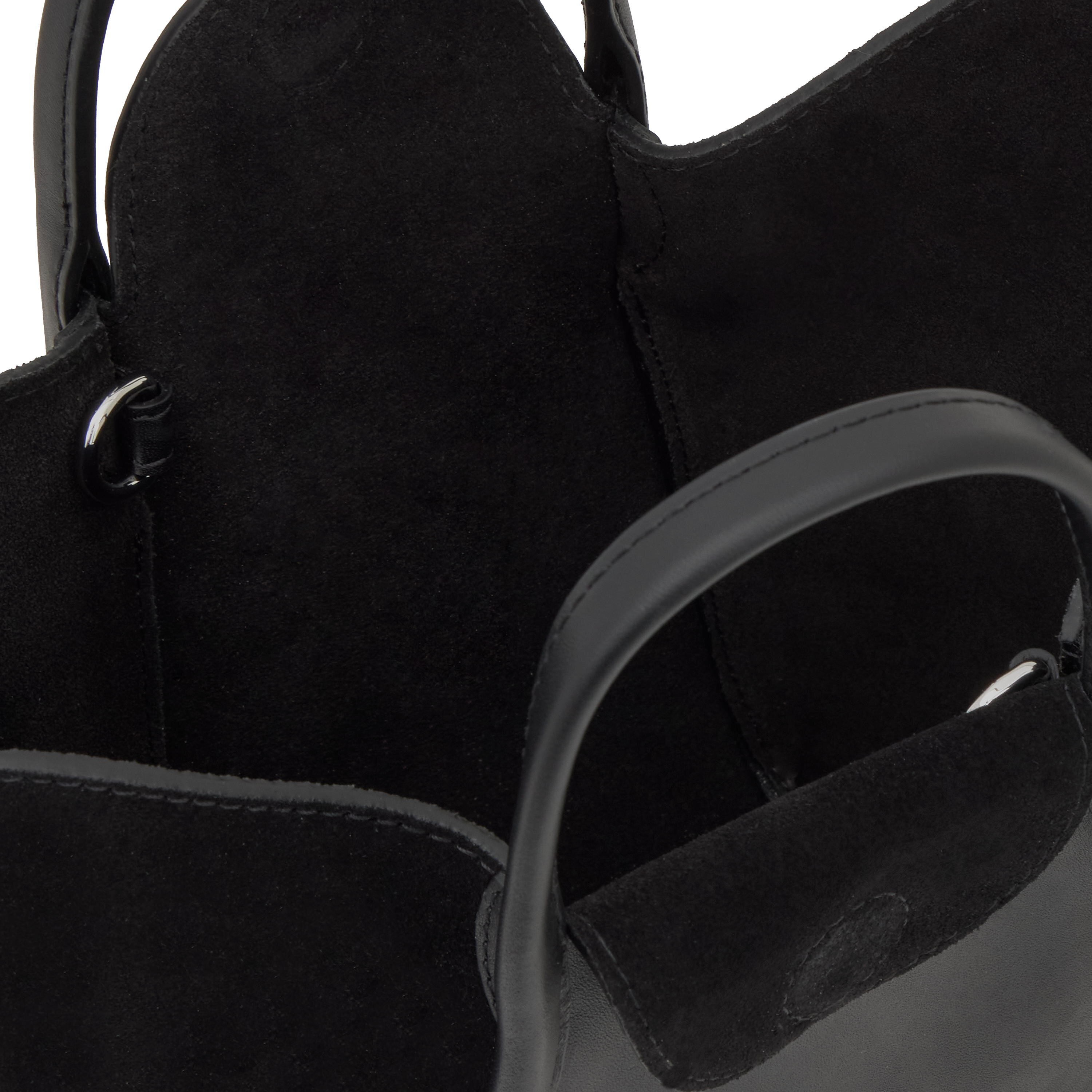 Small black leather Tote bag TOUS Tulip