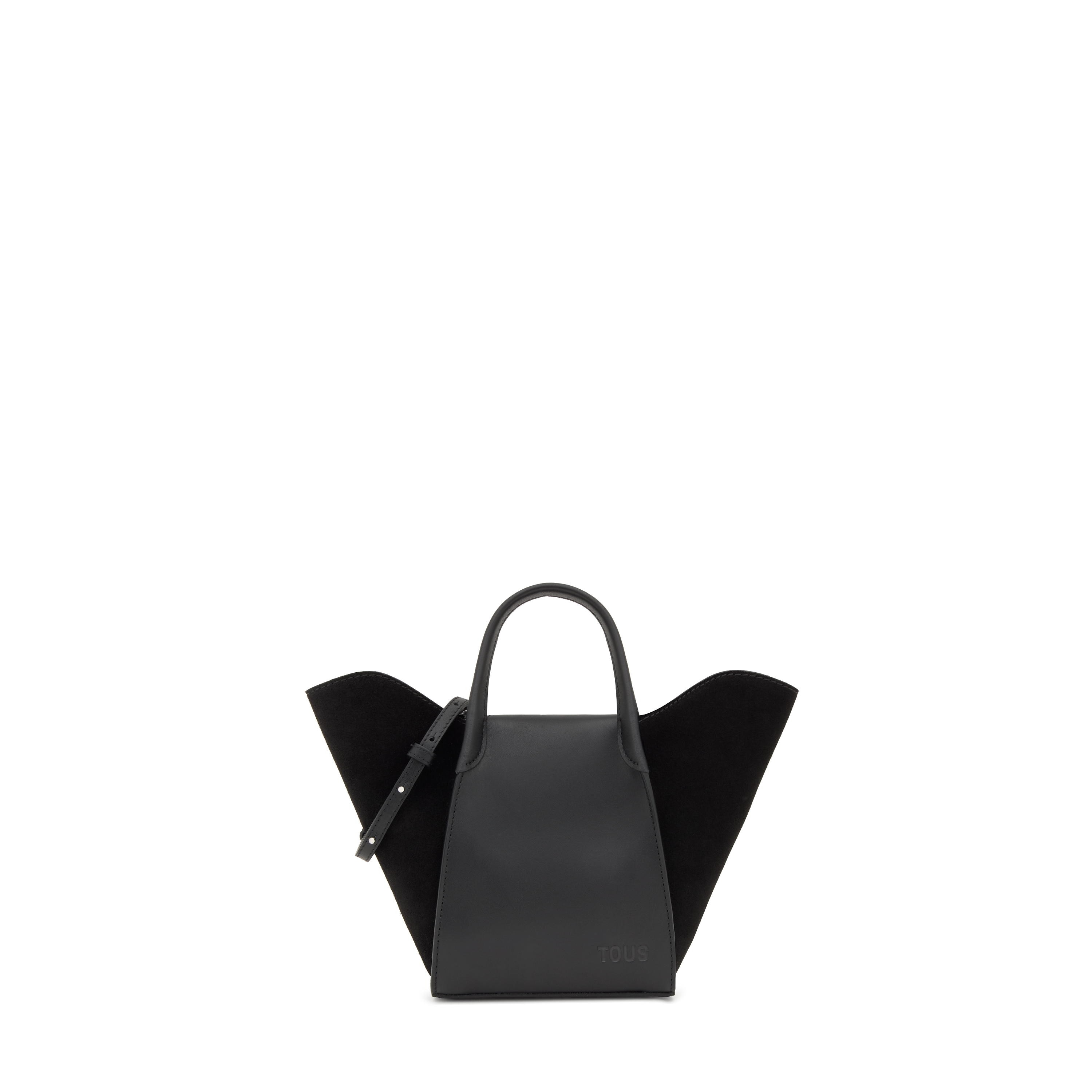 Small black leather Tote bag TOUS Tulip