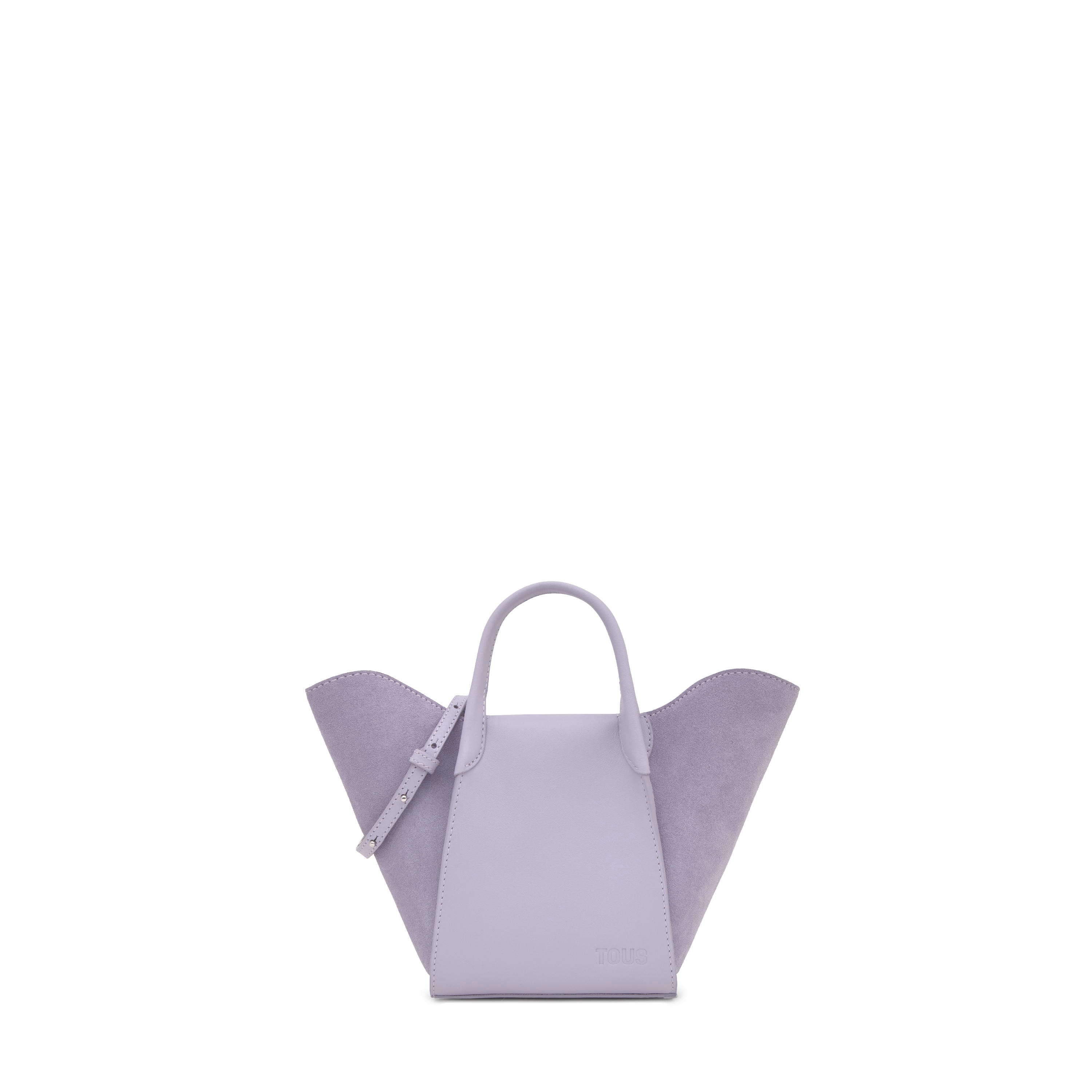 Small mauve leather Tote bag TOUS Tulip