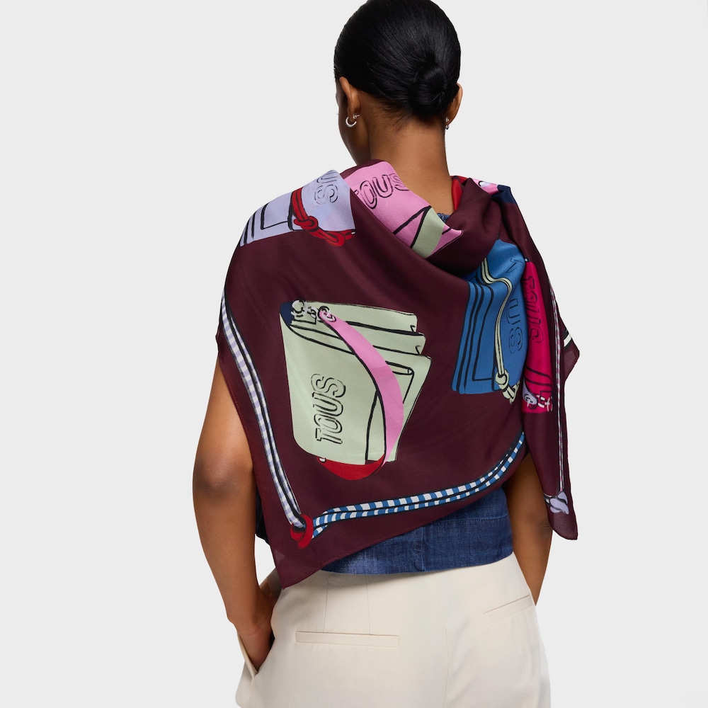 V&iacute;nov&yacute; čtvercov&yacute; &Scaron;&aacute;tek barvě TOUS Audree