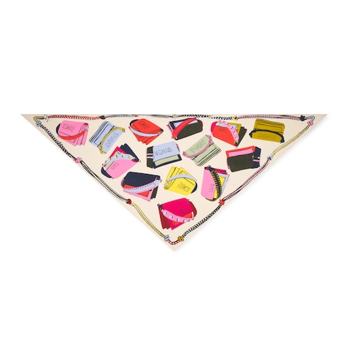 Pañuelo triangular beige TOUS Audree