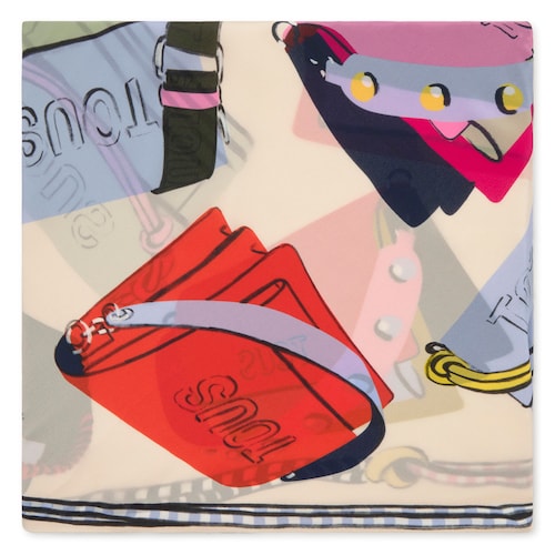 Pañuelo triangular beige TOUS Audree