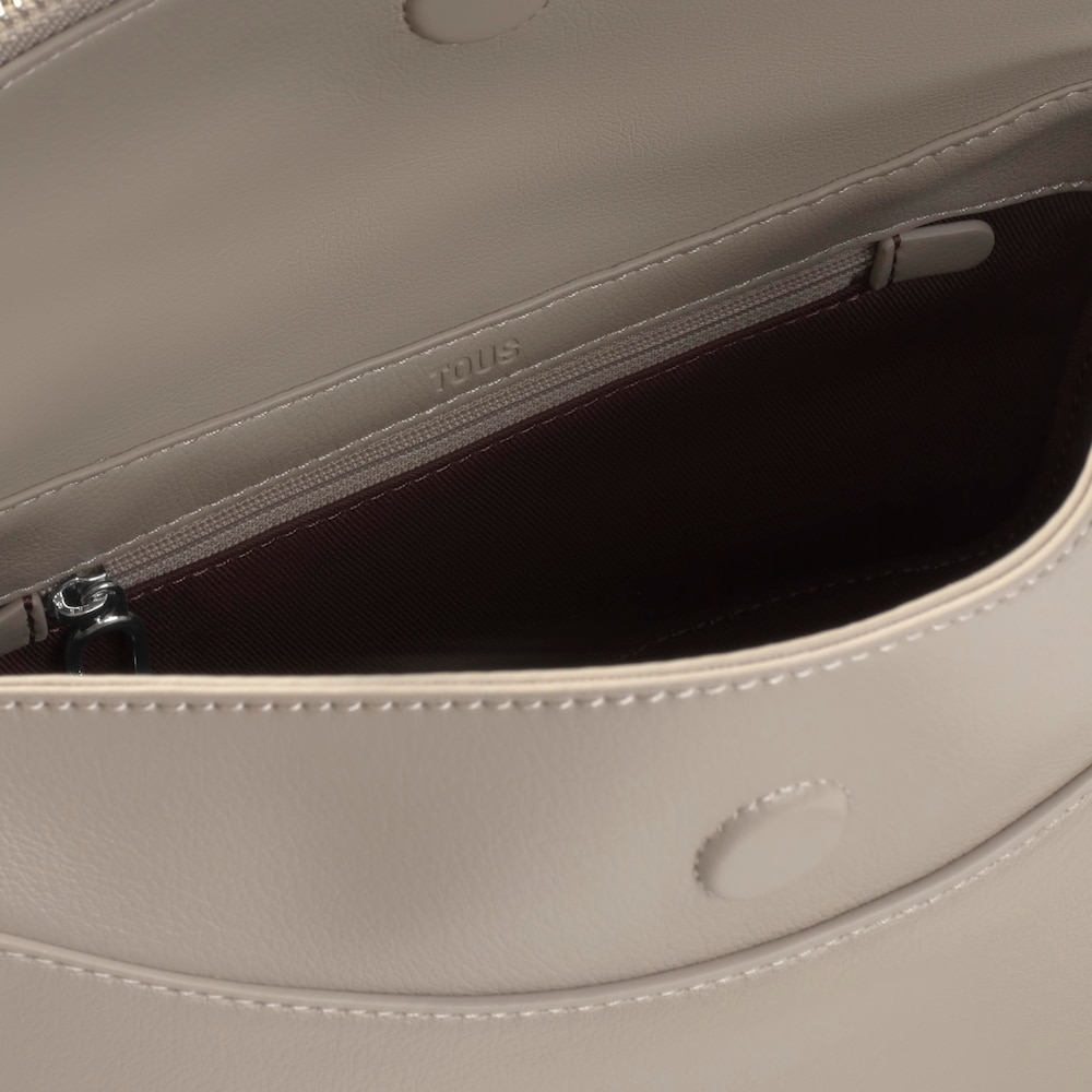 Stredne veľk&aacute; siv&aacute; crossbody kabelka TOUS City