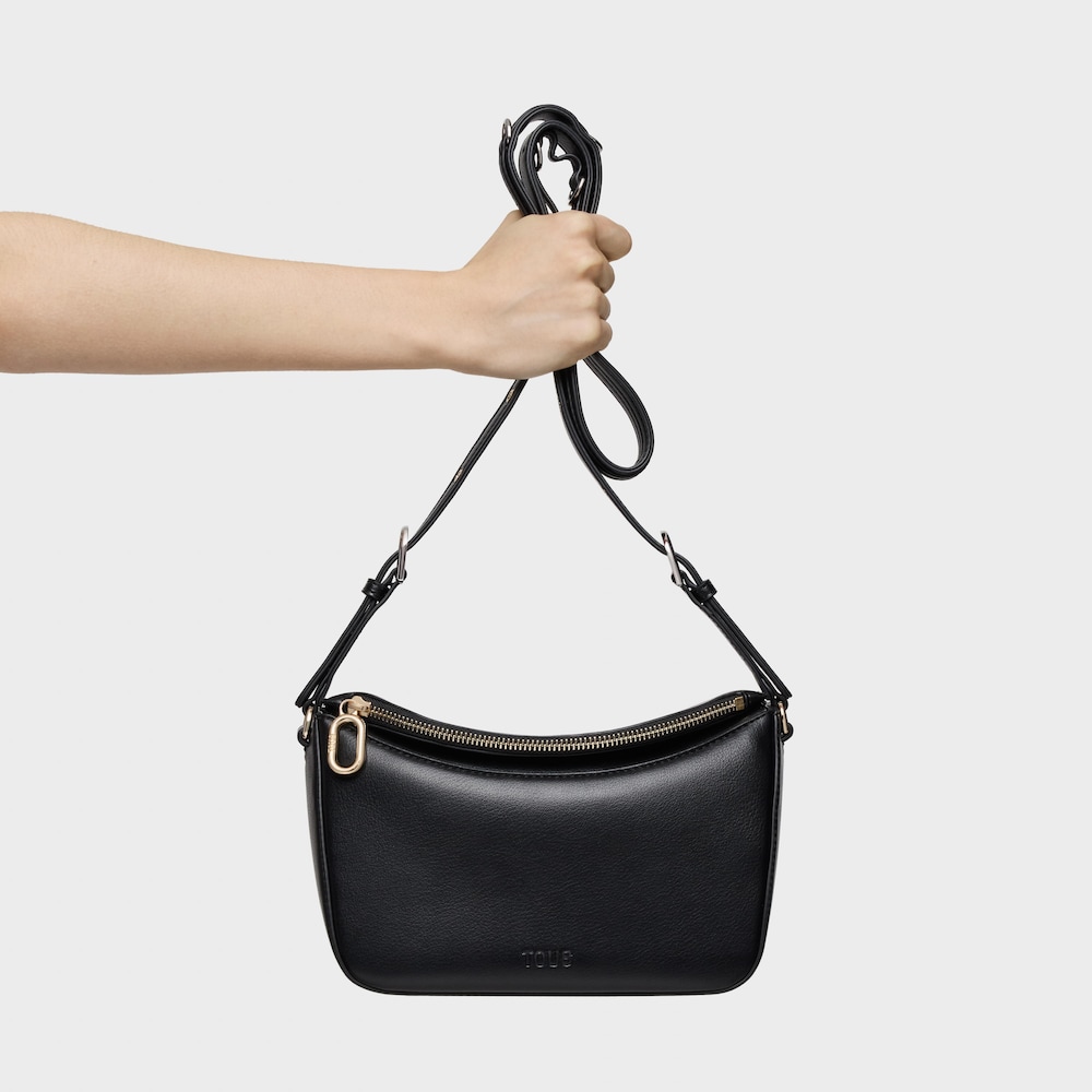Stredne veľk&aacute; čierna Crossbody kabelka TOUS City