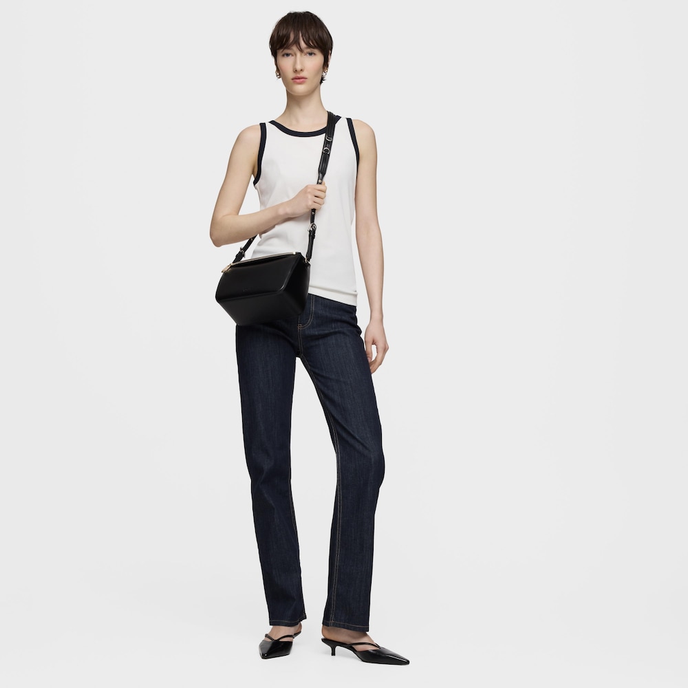 Stredne veľk&aacute; čierna Crossbody kabelka TOUS City