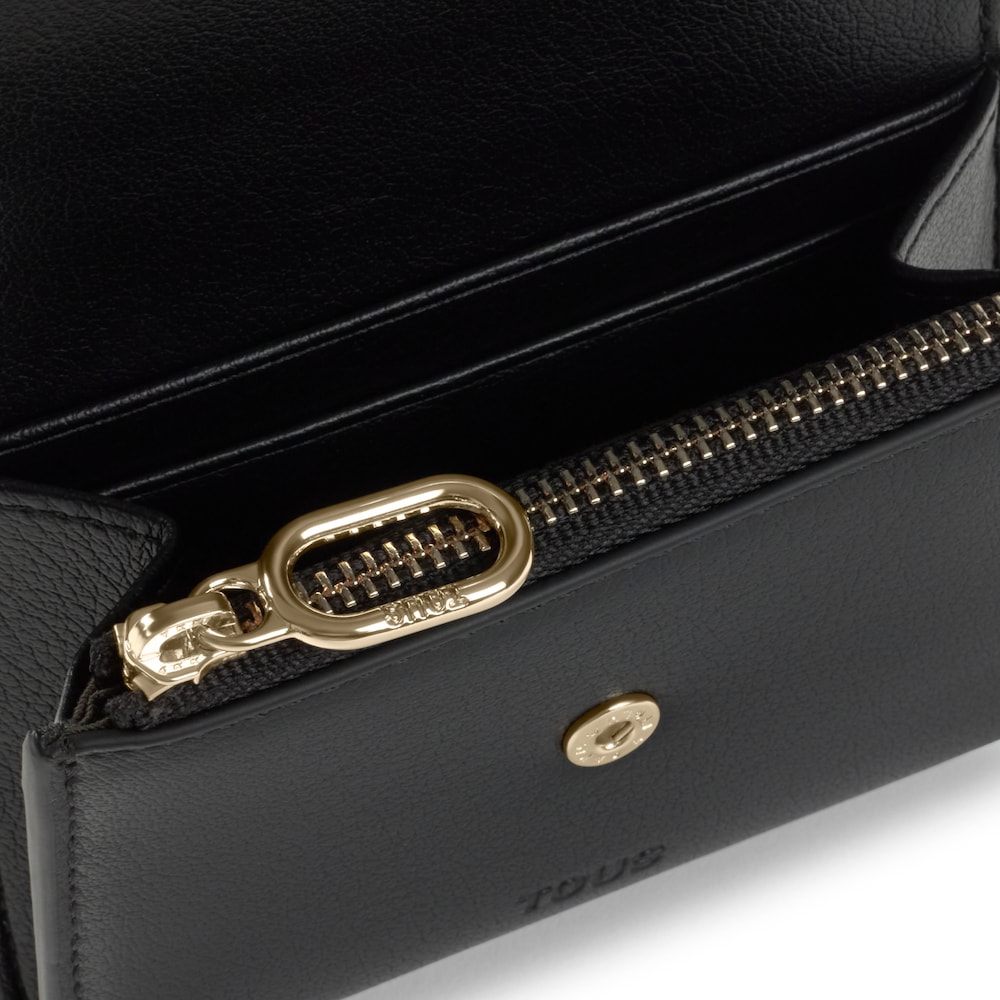 Billetera peque&ntilde;a negra TOUS City