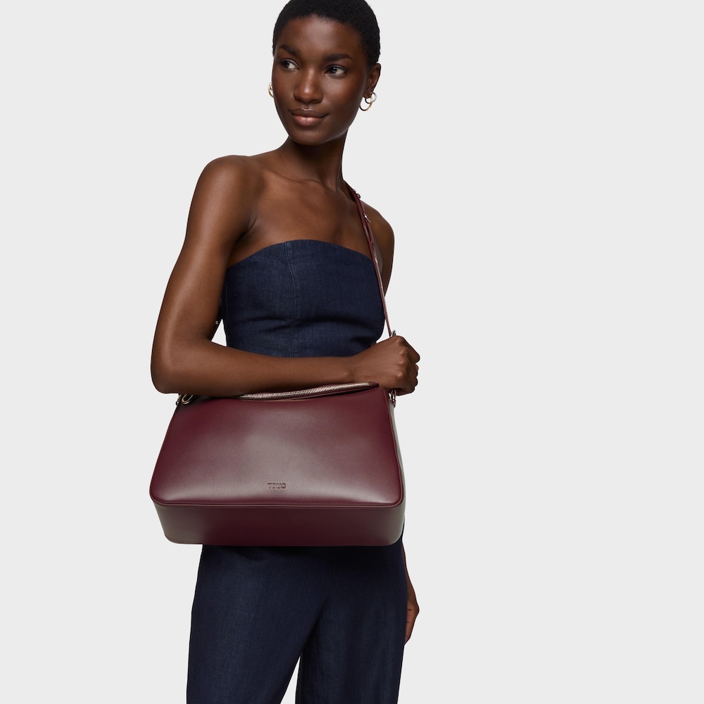 Borsa a tracolla bordeaux TOUS City