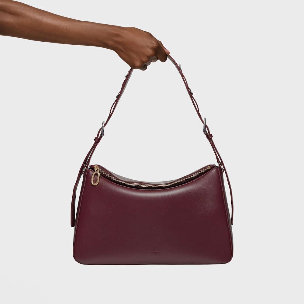 Borsa a tracolla bordeaux TOUS City