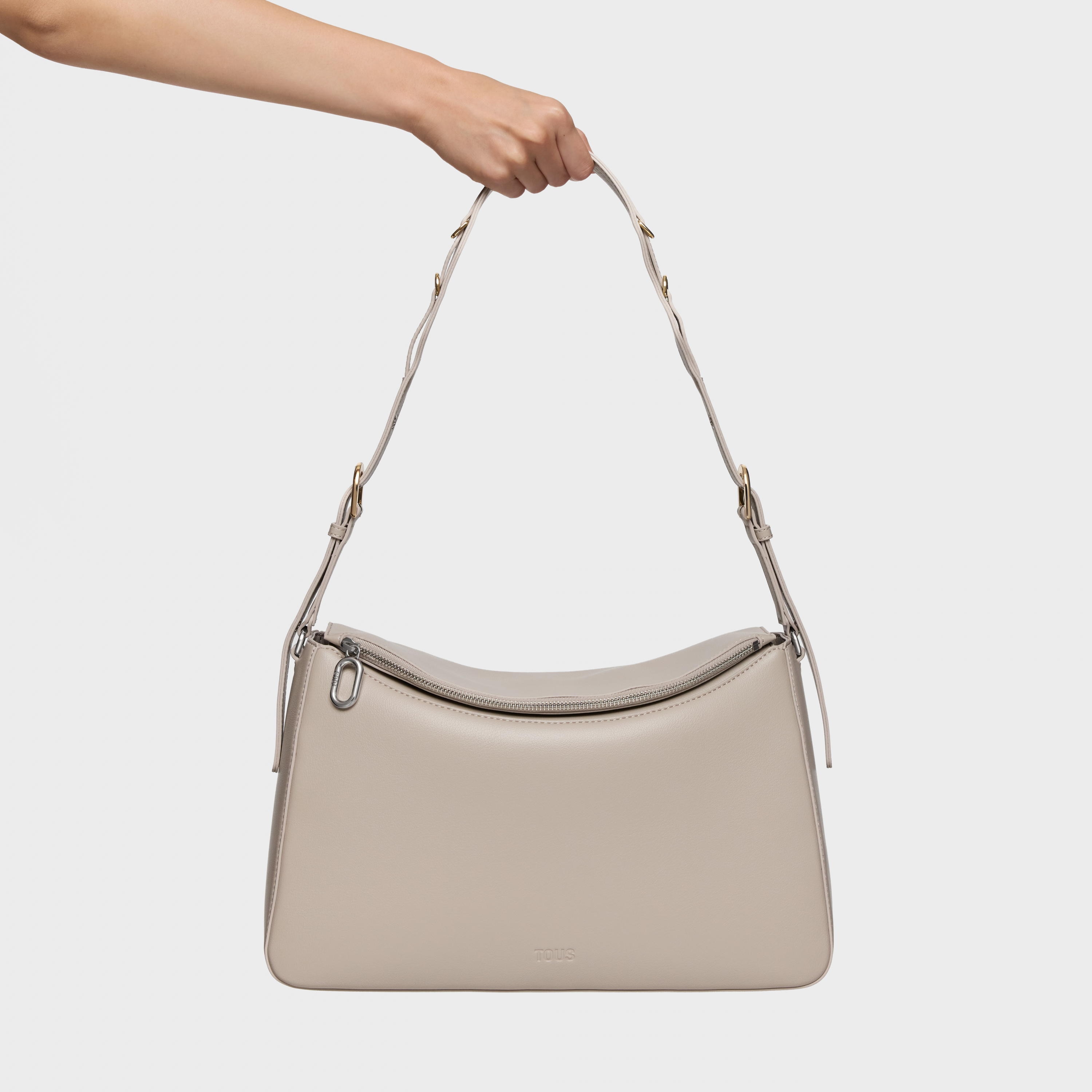 Taupe-colored Shoulder bag TOUS City