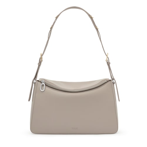 Taupe-colored Shoulder bag TOUS City