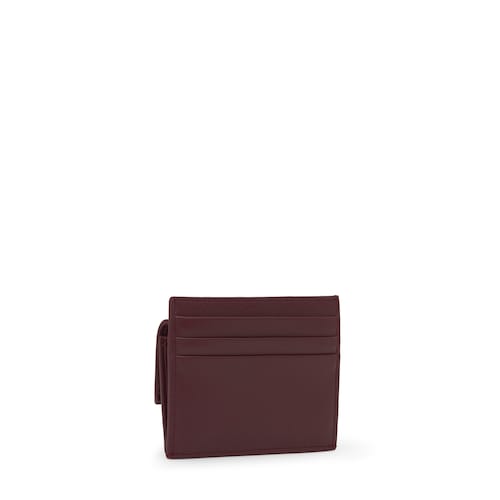Monedero tarjetero solapa burdeos City