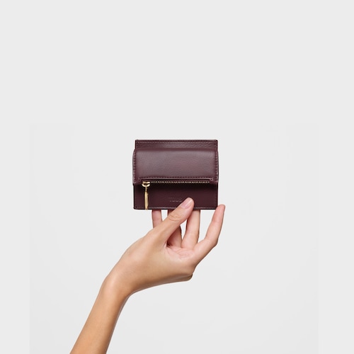Monedero tarjetero solapa burdeos City