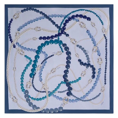 Square stone blue Scarf TOUS Manifesto