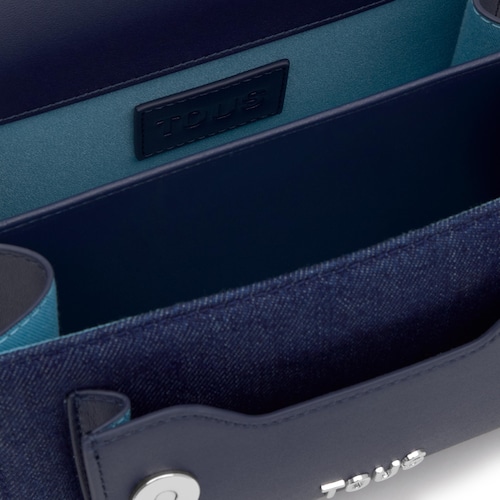 Malá modrá denimová Crossbody kabelka Audree