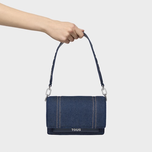 Malá modrá denimová Crossbody kabelka Audree