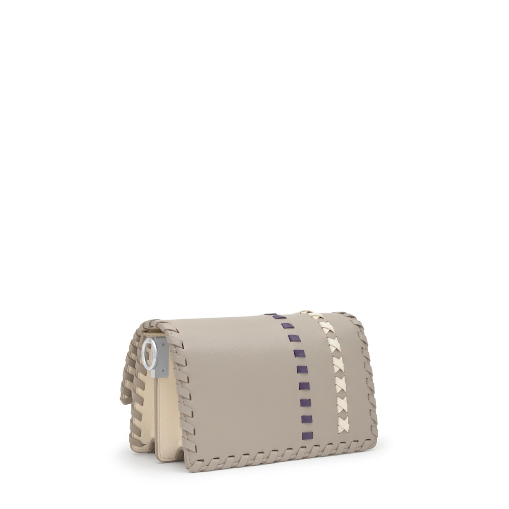 Bandolera peque&ntilde;a beige Audree Pasadas