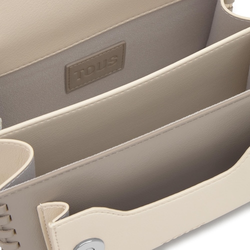 Bandolera pequeña beige Audree Pasadas