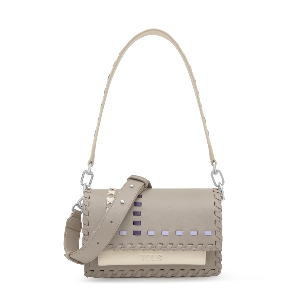 Bandolera peque&ntilde;a beige Audree Pasadas