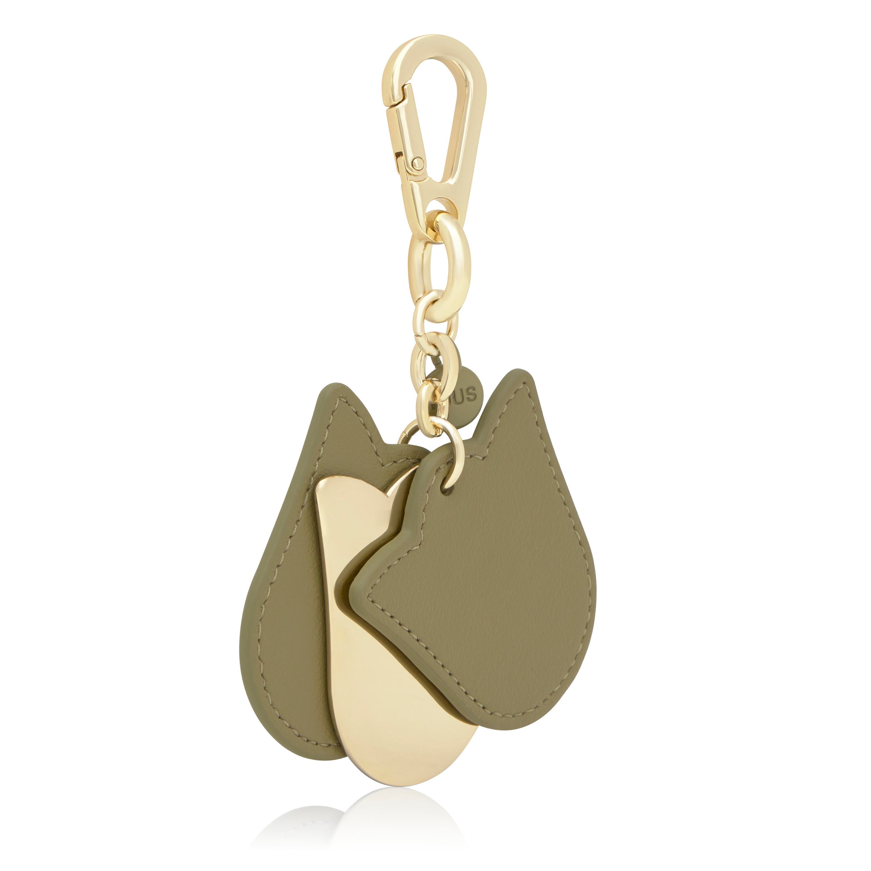 Olive green Key ring Triple Tulip