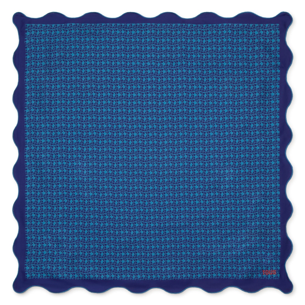 Tmavě modr&yacute; čtvercov&yacute; &Scaron;&aacute;tek Mini Daisy