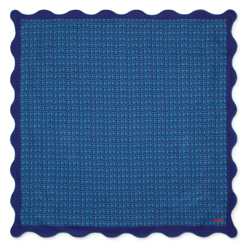 Pañuelo cuadrado azul oscuro Mini Daisy