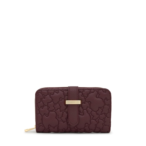 Burgundy Wallet Bridge Puffy Bear