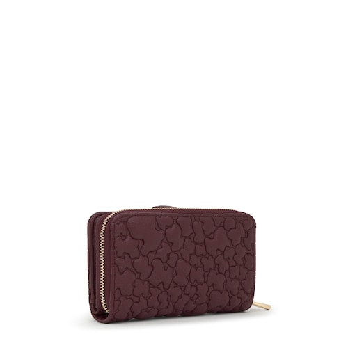 Burgundy Wallet Bridge Puffy Bear