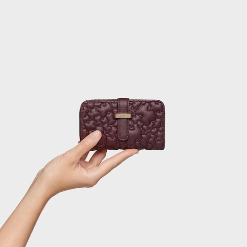 Burgundy Wallet Bridge Puffy Bear