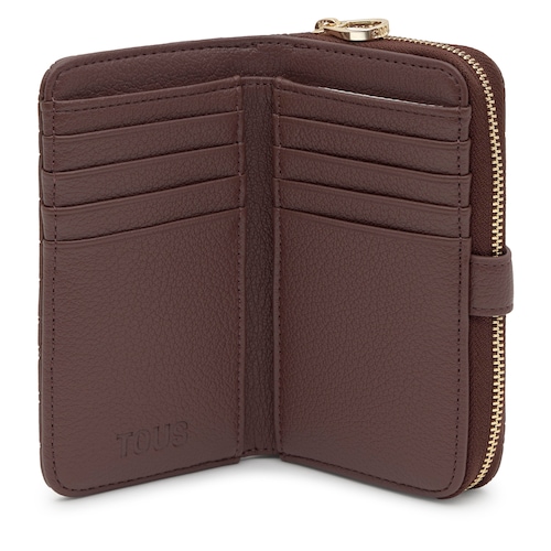 Billetera mediana marrón Bridge Puffy Bear