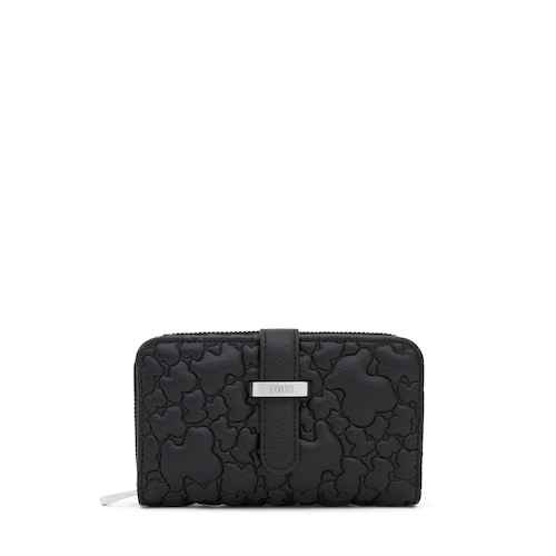 Billetera negra Bridge Puffy bear