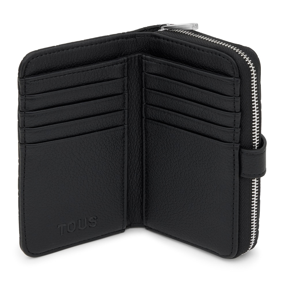 Billetera negra Bridge Puffy bear