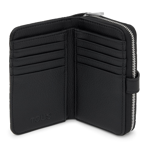 Billetera negra Bridge Puffy bear