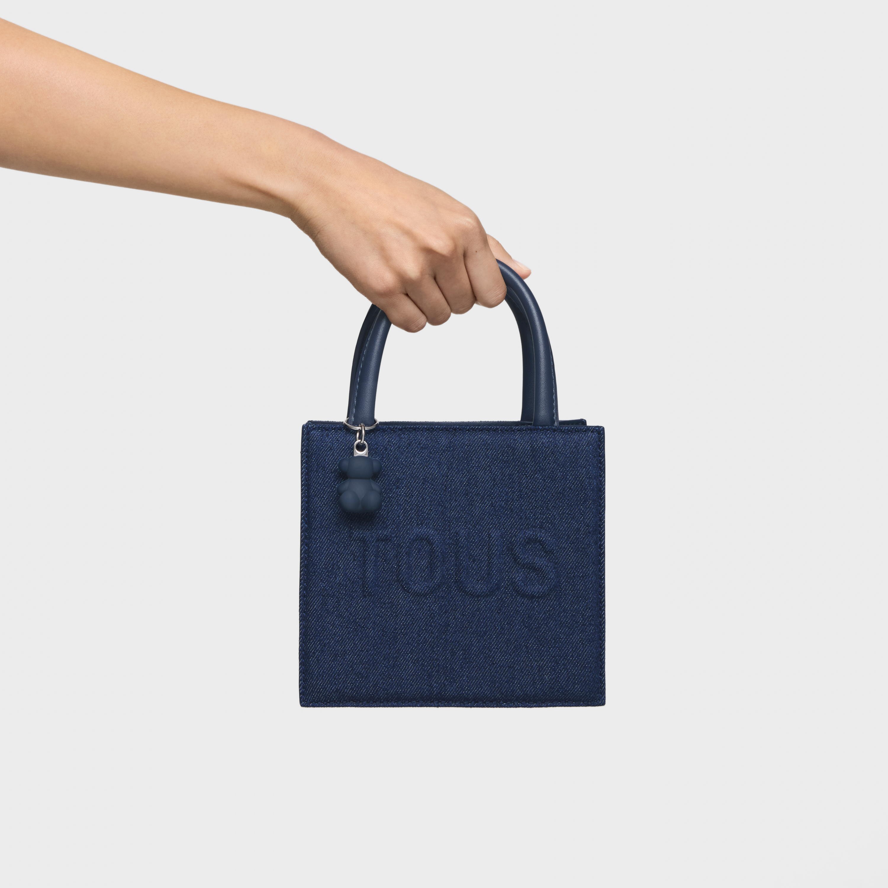あおい。 Bolso mini cube azul TOUS Brenda Denim | TOUS