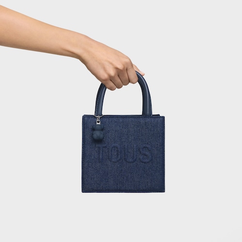 Bolso mini cube azul TOUS Brenda Denim image number 0
