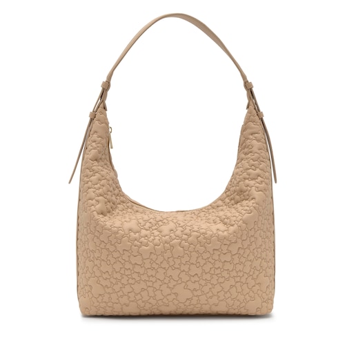 Bolso de hombro grande arena Tous Puffy Bear