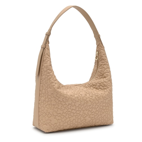 Bolso de hombro grande arena Tous Puffy Bear