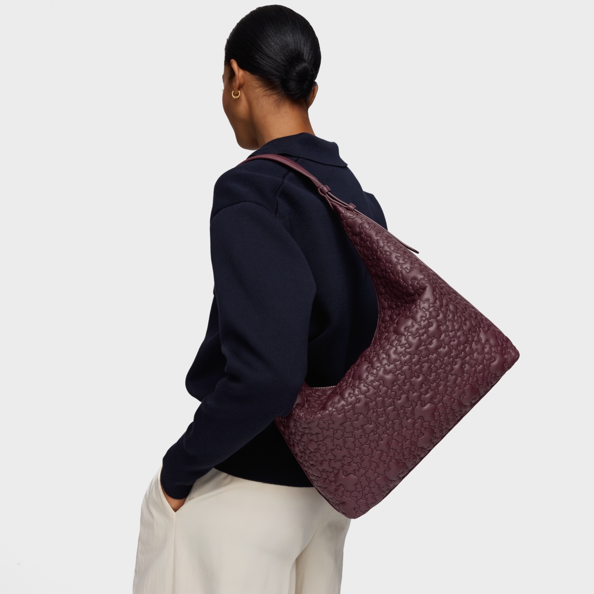 Tous - Bolso De Hombro Grande Burdeos Tous Puffy Bear - Burdeos