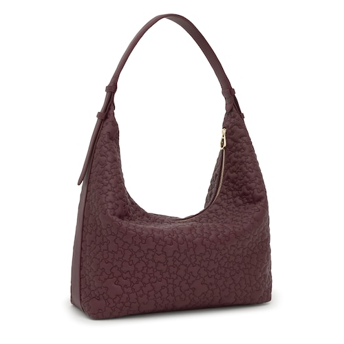 Bolso de hombro grande burdeos TOUS Puffy bear