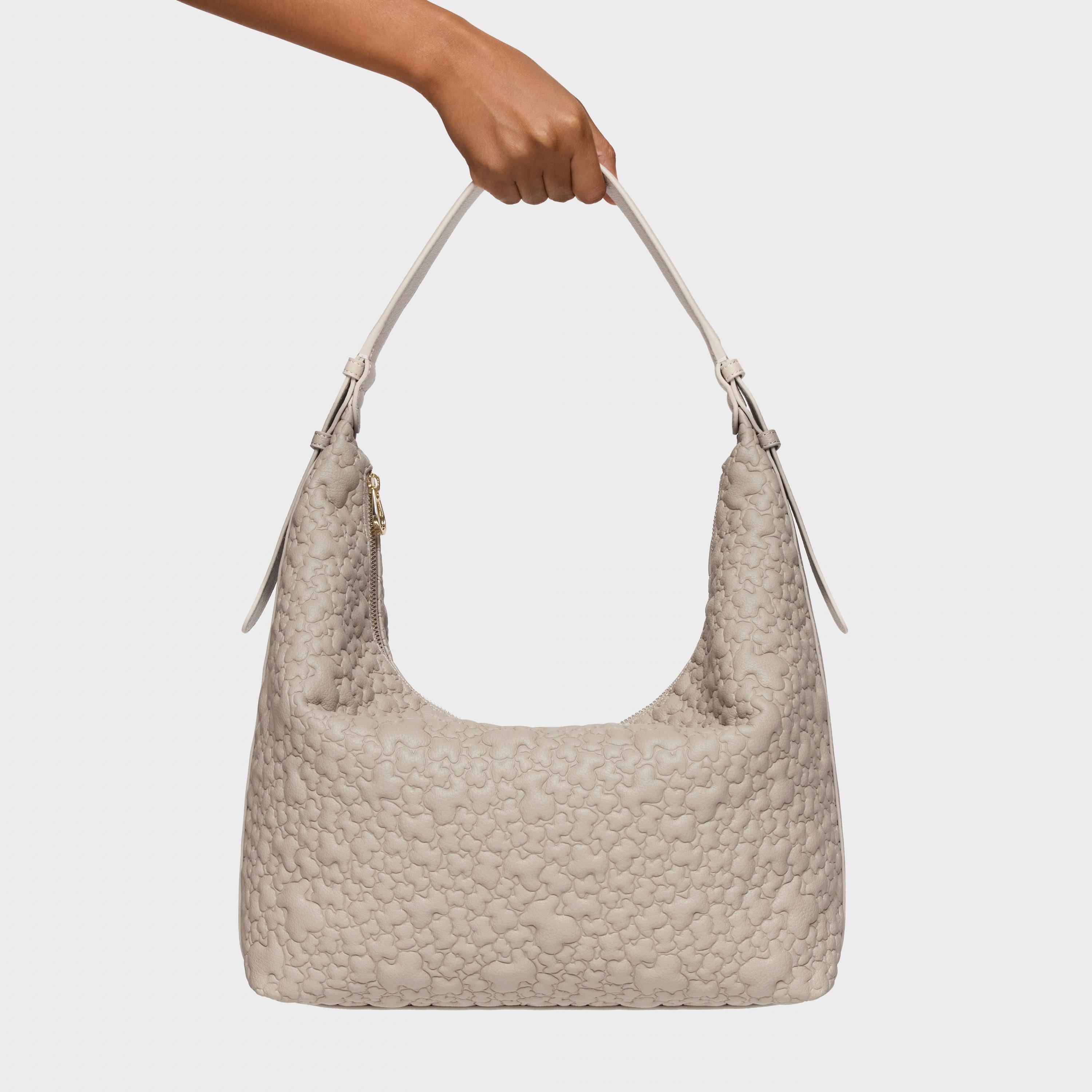 Large taupe-colored Shoulder bag TOUS Puffy Bear | TOUS