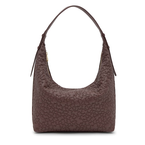 Bolso de hombro grande marrón Tous Puffy Bear