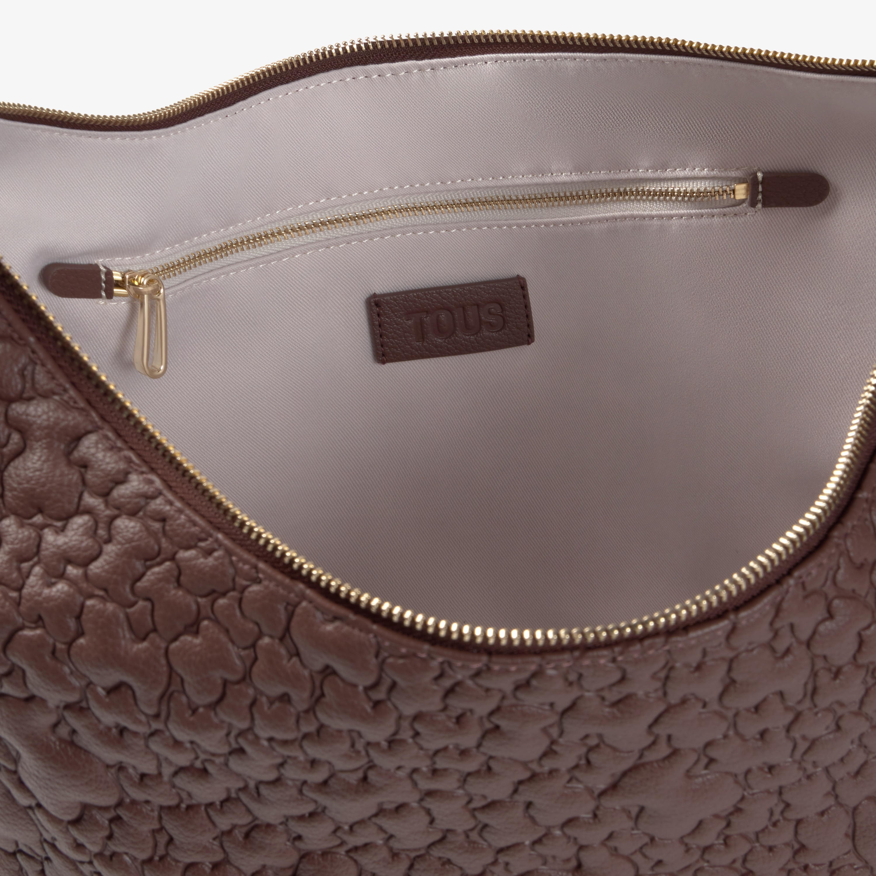 Large brown Shoulder bag TOUS Puffy Bear