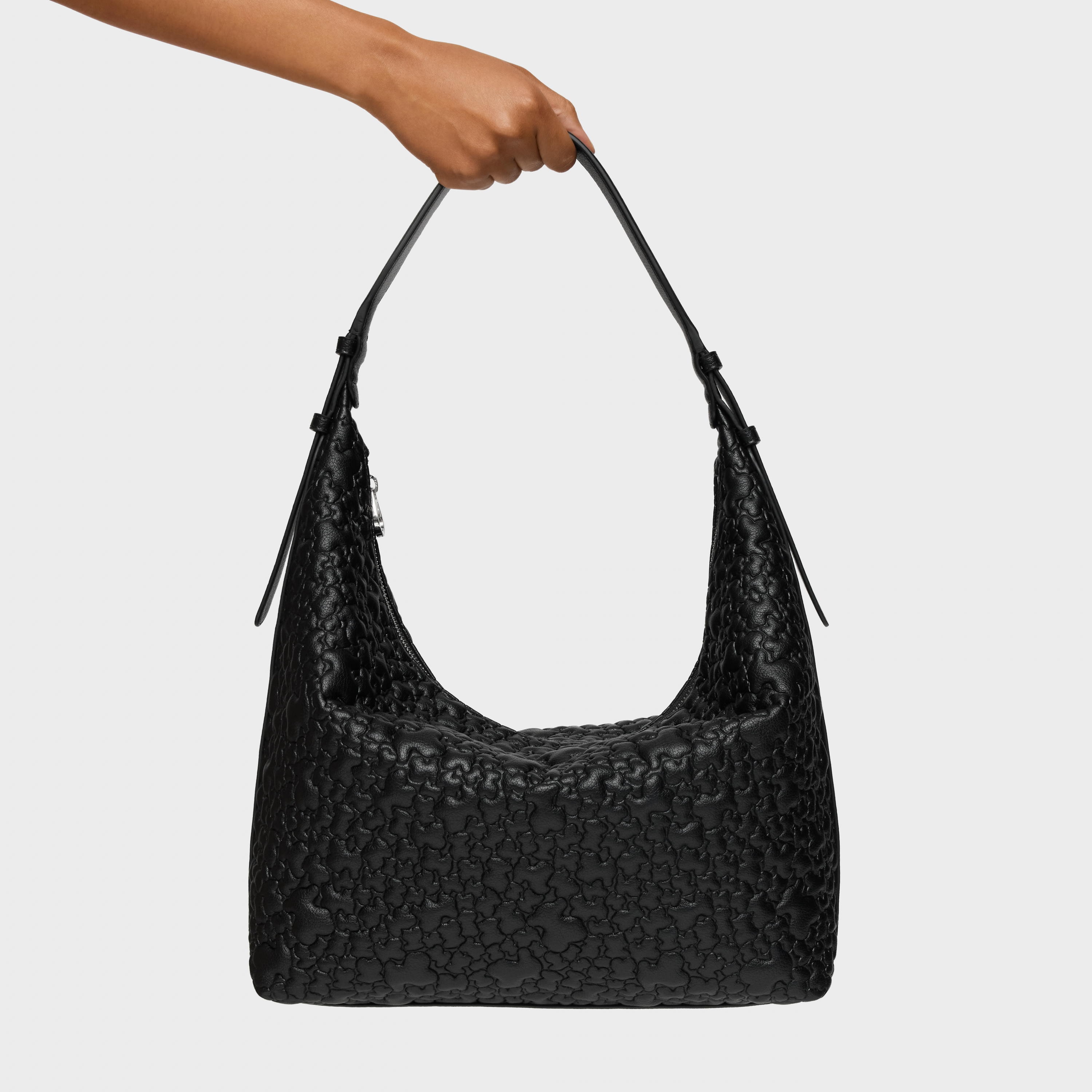 Large black Shoulder bag TOUS Puffy Bear