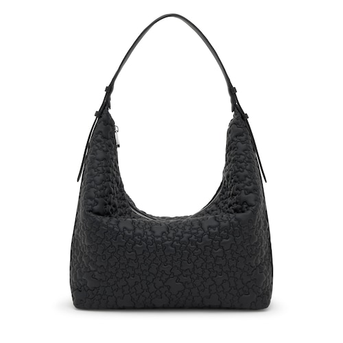 Bolso de hombro grande negro TOUS Puffy bear