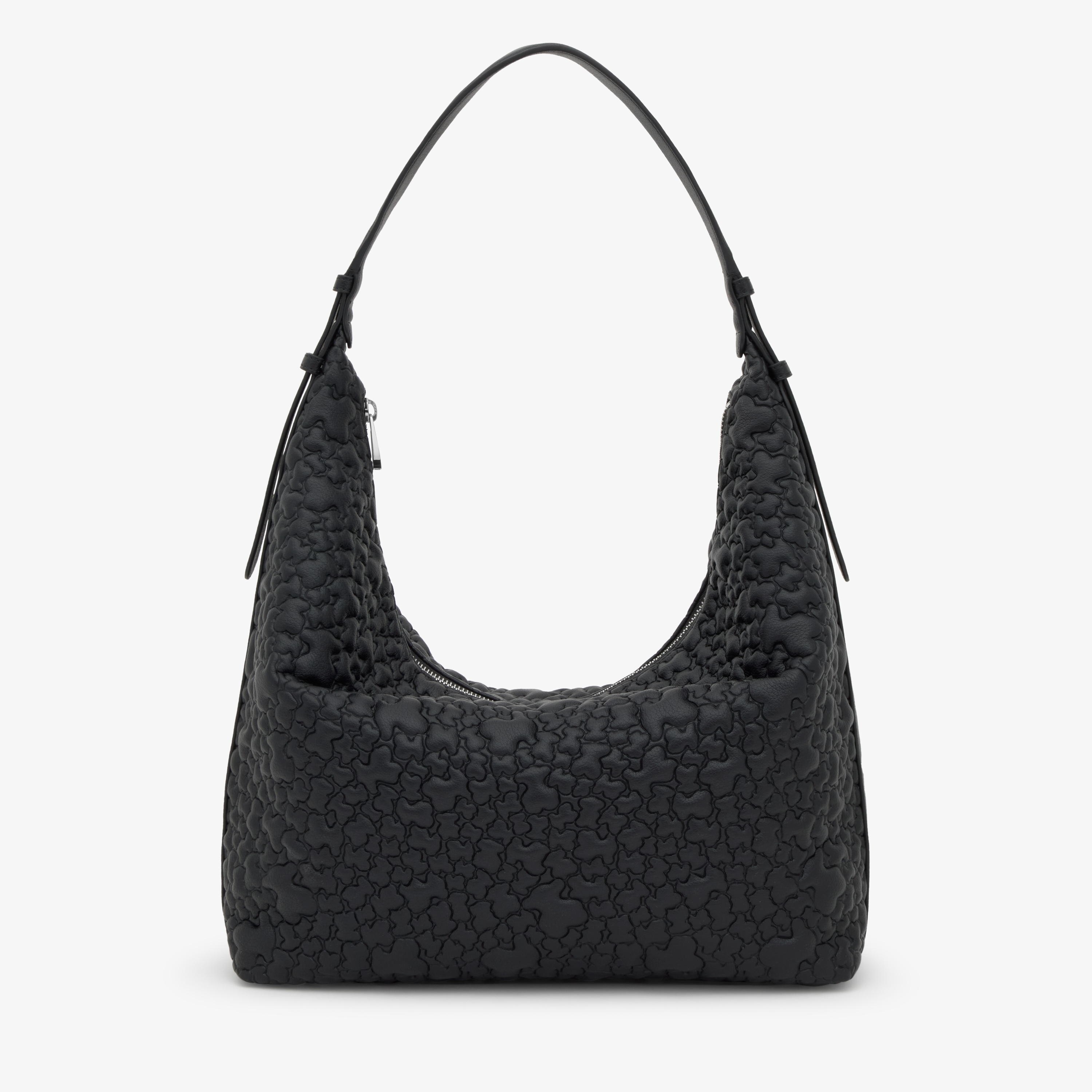 Large black Shoulder bag TOUS Puffy Bear